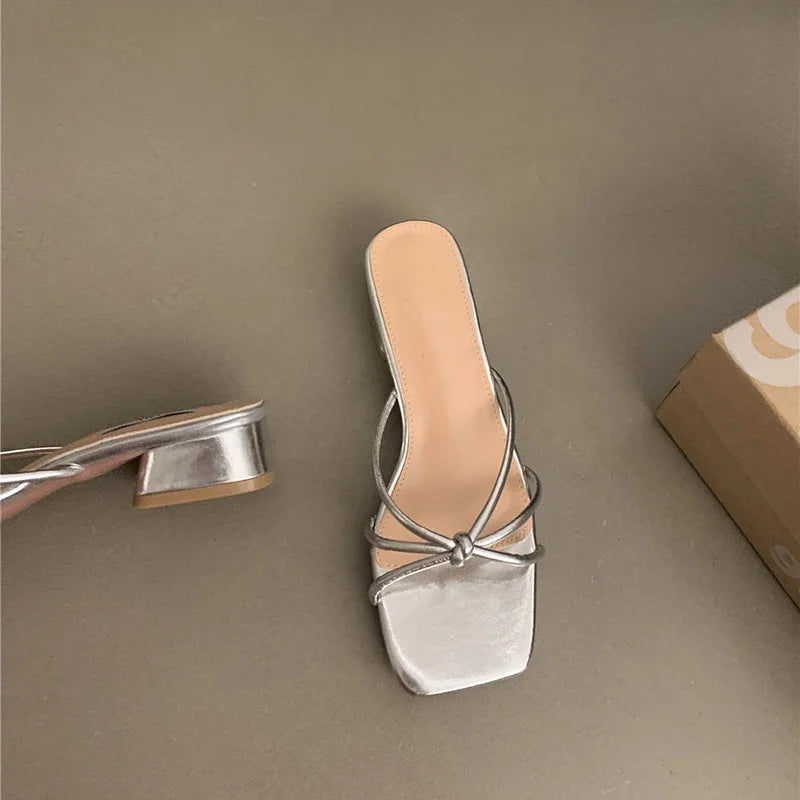 Open Toe Women Slippers Fashion Low Heel Sandal Summer Women's Shoes